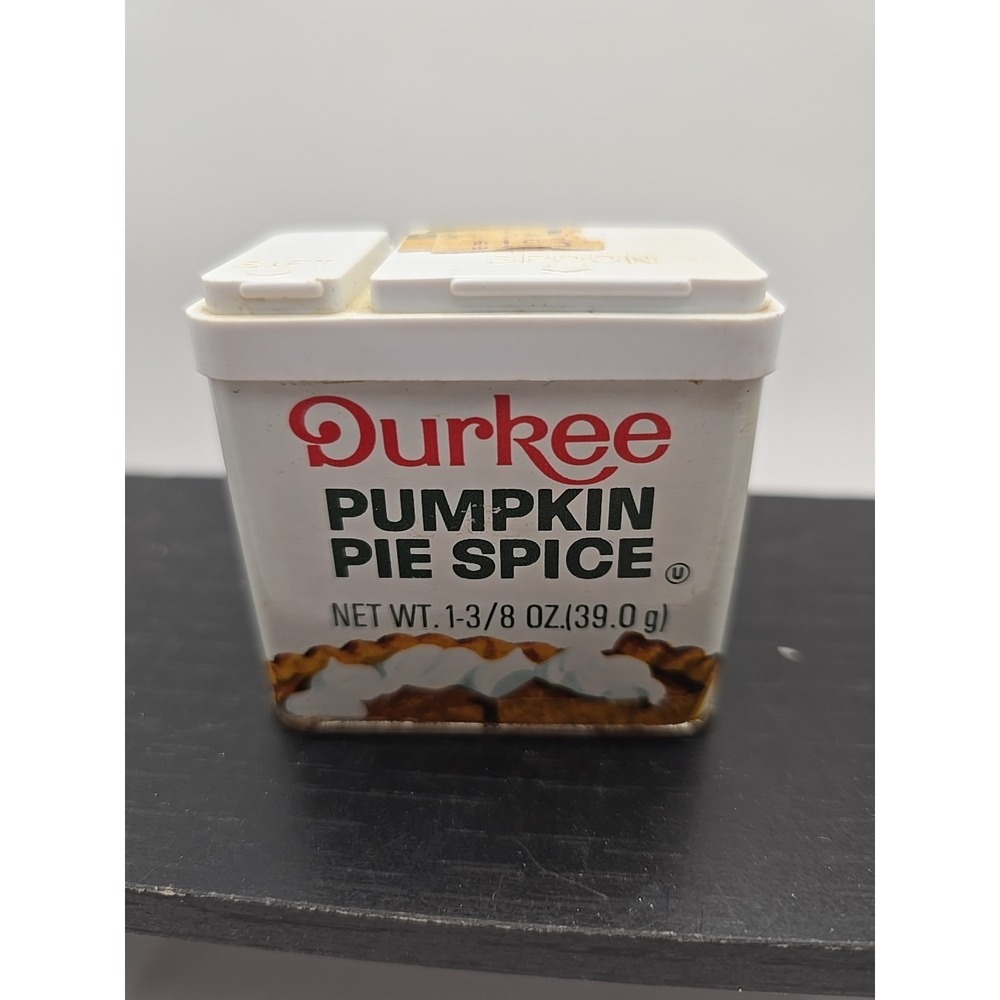 Vintage Durkee's Pumpkin Pie Spice Advertising Tin
